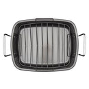 CUISINART 16" X 12" CARBON STEEL NON-STICK ROASTER W/V-RACK - DARK GRAY - Like New