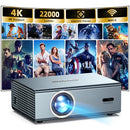 OWNKNEW 4K Support Projector with WiFi6 and Bluetooth 5.3 - Gray - Like New