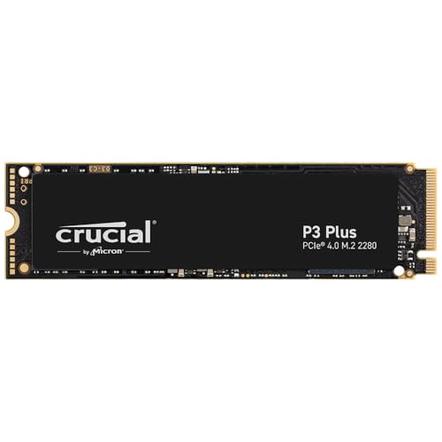 CRUCIAL P3 PLUS 1TB PCIE GEN4 3D NAND NVME M.2 SSD, UP TO 5000MB, CT1000P3P SSD - Like New