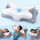COZYPLAYER EFFECTIVE PAIN RELIEF CERVICAL NECK PILLOW FOR SLEEPING - WHITE - Like New