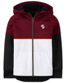 3032716 The Children's Place Boys' Colorblock Performance Zip Up Hoodie M - Brand New