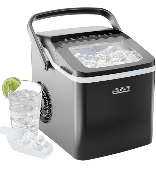 ICEMAN Dual-Size Ice Maker Countertop Portable RJ56-BUL-12 - Black - Like New
