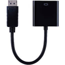ATIVA DISPLAYPORT TO VGA PIGTAIL ADAPTER 6” BLACK 36543 - BLACK - Brand New