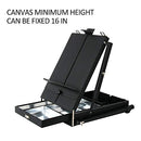Falling in Art Black Portable French Easel Box Adjustable Metal Tripod - Brand New