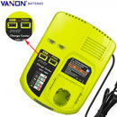 RYOBI P117 18V ONE+ DUAL CHEMISTRY FAST BATTERY CHARGER P118 - GREEN - Like New