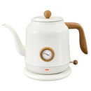 ULCREIGO 1.2L Electric Gooseneck Kettle with Thermometer Tea Kettle - White - Brand New