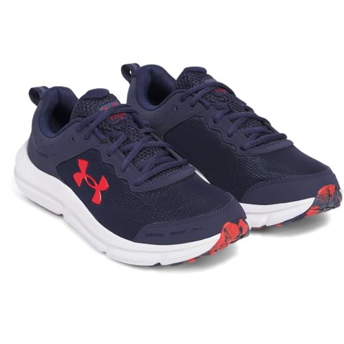 UNDER ARMOUR CHARGED ASSERT 10 - SIZE MEN 8.5 MIDNIGHT NAVY/RED - Like New