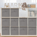 STORAGEIDEAS 11x11 Storage Bins, Set of 10 Storage Cubes, Collapsible, Grey - Like New