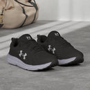 UNDER ARMOUR MEN CHARGED ASSERT 10 RUNNING BLACK/BLACK/WHITE SIZE 11 - Like New