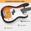 GLARRY Full Size Electric Bass Guitar 4 String Exquisite, B09K75R294 - Sunset - Brand New