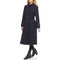 352MB494 COLE HAAN WOMEN'S FLARED TRENCH SLICK WOOL COAT SIZE: 4 COLOR: NAVY - Brand New