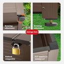 TECSPACE 55 Gallon Aluminum Deck Box IP65 Waterproof Level GBWS02A (Black) - Brand New