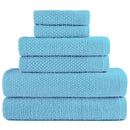 OAKRIDGE PREMIUM 6-PIECE ESSENTIAL BATH TOWEL SET - AQUA - Like New