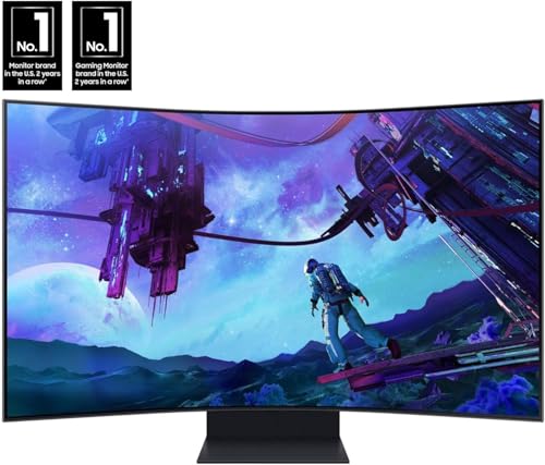 SAMSUNG 55" ODYSSEY ARK 2ND GEN 4K UHD CURVED MONITOR LS55CG970NNXGO - BLACK - Like New