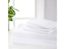 BIBB HOME 6-PIECE RAYON FROM BAMBOO SHEET SET WITH SUREGRIP - QUEEN - WHITE - Like New