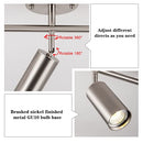 brfaixla 3-Light LED Track Lighting Kit Brushed Nickel Metal B0912PH1D7 - Nickel - Like New