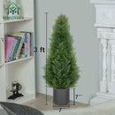 VIVATREES 3FT CEDAR TOPIARY FAUX PINE SHRUBS ARTIFICIAL CEDAR TREE, SET OF 2 - Brand New