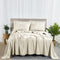 BIBB HOME 2000 COUNT 6-PIECE RAYON FROM BAMBOO SHEET SET - KING - CREAM - Like New