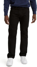 LEVI'S MEN'S 505 REGULAR FIT JEANS - SIZE 44X32 - BLACK - Brand New