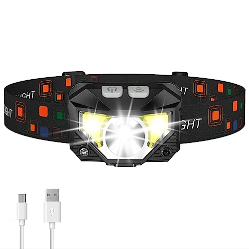 LHKNL HEADLAMP FLASHLIGHT, 1200 LUMEN ULTRA-LIGHT BRIGHT LED, TG-T069 - BLACK - Like New