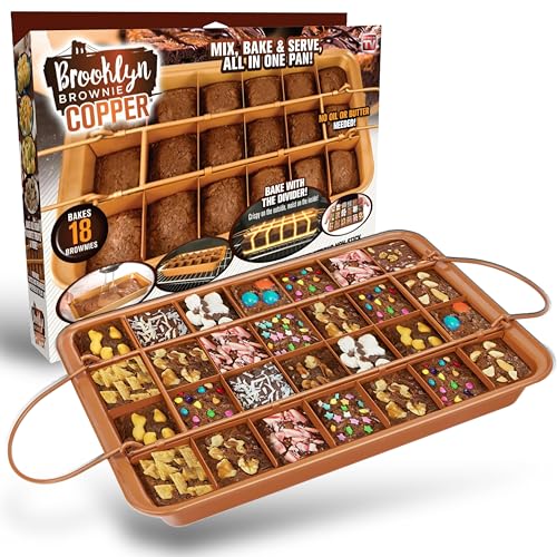 GOTHAM STEEL XL BROWNIE PAN DIVIDERS BAKING ALL EDGE BROWNIES - BROWN - Like New