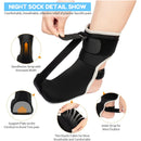 PLANTAR FASCIITIS NIGHT SPLINT SOCK UPGRADED BRACE MEDIUM - BLACK - Like New