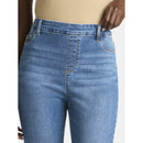 TIME AND TRU HIGH RISE SKINNY LEG DENIM JEGGING - SIZE: WOMEN S - MEDIUM WASH - Brand New