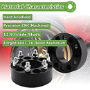 YIZBAP 6x4.5 2 inch Wheel Spacers 71.5mm Hub Bore 1/2-20 Thread Pitch - Black - Like New