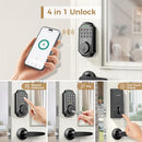 ARPHA KEYLESS ENTRY DOOR LOCK HANDLE SET BLUETOOTH SMART LOCK D180H - BLACK - Like New