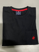 PACIFIC POLO CLUB MEN'S PACIFIC POLO CLUB SOFT BREATHABLE TEES - M- BLACK/RED - Brand New