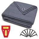 Awning Carpet - Blue/Grey HDPE groundsheet Stainless Steel Eyelets - Brand New