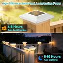Brightever 4x4 Solar Post Cap Lights, 12 Pack White Solar Post Cap Lights - Brand New