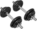 Amazon Basics Adjustable Dumbbell Hand Weight Set with Storage Case 38 lbs BLACK - Brand New