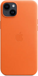 APPLE IPHONE 14 PLUS LEATHER CASE WITH MAGSAFE - ORANGE - Like New
