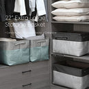 Sea Team Oversized Rectangle Canvas Open-Top Storage Baskets, 3-Pack - Brand New