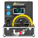 Sewer Camera 165ft Anysun Pipe Scope Inspection Camera 7'' LCD Monitor -Black - Brand New