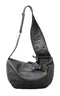 NOAH & PAW DOG SLING CARRIER FOR SMALL DOGS 5-18LB, VEGAN LEATHER - CHARCOAL - Like New