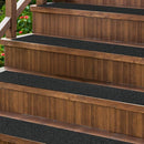 KOOTETA OUTDOOR STAIR TREADS NON-SLIP 30"x6" 8-PACK GRIP TAPE - BLACK - Like New