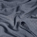 VINCE CAMUTO CLASSIC 100% BASKET WOVEN COTTON FULL/QUEEN BLANKET - DUSTY BLUE - Like New