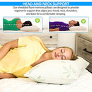 ELIF HOME GOODS QUEEN SIZE RAYON DERIVED BAMBOO PILLOW COOLING QUEEN PACK OF 1 - Like New