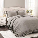 LUSH DECOR REYNA RUFFLE COMFORTER SET, KING 16T002160-9PC - IVORY - Brand New