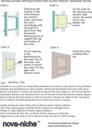 Nova-Niche, Large Recessed Shower Niche, Flush Mount, Ready to Tile, 16"x24" - Brand New