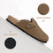 XIAKOLAKA WOMEN'S SUEDE CLOGS BUCKLE SLIP ON FOOTBED - SIZE: WOMEN 10.5 - BROWN - Like New