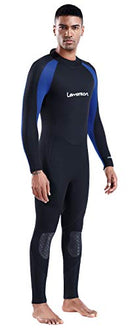 Lemorecn Mens Jumpsuit Neoprene 3/2mm 5/4mm Diving Suit B0814B52YB M Black/Blue - Brand New