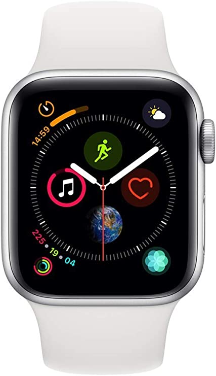 For Parts: Apple Watch Series 4 GPS 40mm Silver Case MU642LL/A - CRACKED SCREEN/LCD