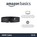AMAZON BASICS HDMI CABLE 3PACK 10FT 4K@60HZ HIGH-SPEED 4K HDMI 2.0 CORD - BLACK - Like New