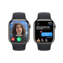 APPLE WATCH 9 GPS LTE 41MM GRAPHITE STAINLESS STEEL MIDNIGHT BAND 10 - Like New