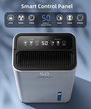 BRITSOU 34 PINT DEHUMIDIFIER FOR BASEMENT WITH DRAIN PD11CS - WHITE/BLACK - Like New