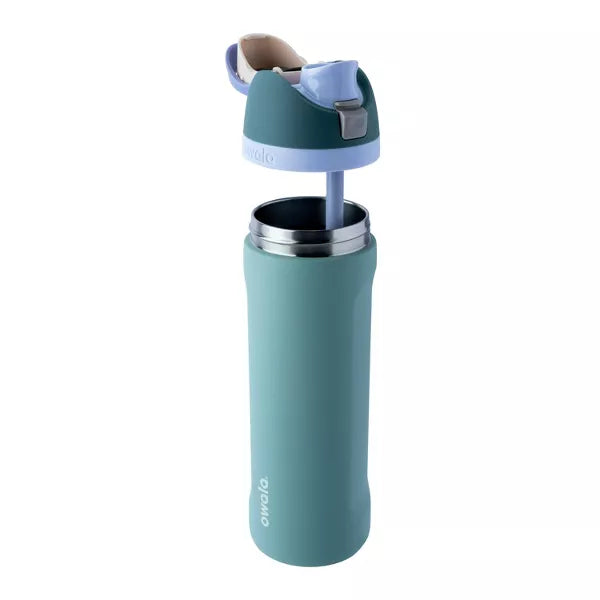OWALA 24OZ FREESIP STAINLESS STEEL WATER BOTTLE - MISTY MEADOW - Brand New