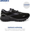 BROOKS WOMEN'S GHOST 15 GTX RUNNING SHOE -BLACK/BLACKENED PEARL/ALLOY - SIZE 6.5 - Like New